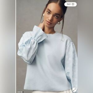 Puff-sleeve sweater by Anthropologie